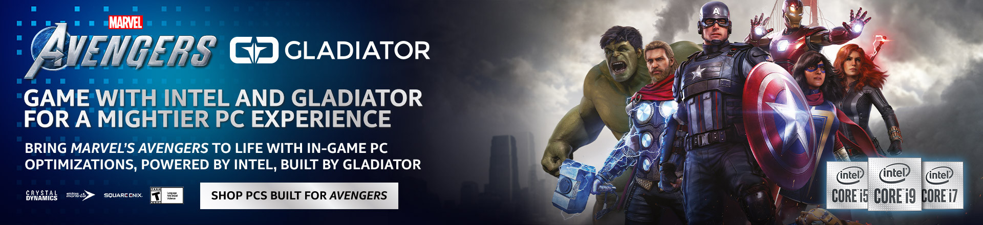 Get a Gladiator PC optimised for the new Marvel Avengers game!