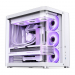 Jonsbo TK-2 Glass Gaming Case - White + 6x RS120 RGB Fans